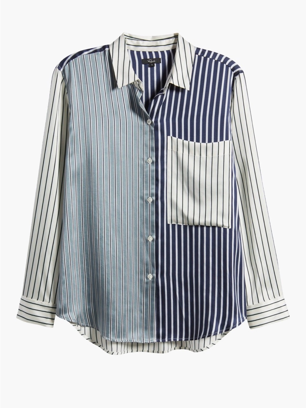 NWT Spencer Mixed Stripe Silk Shirt
Rails in Size M